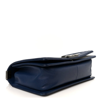 Chanel Lambskin Tile Medium Mosaic Boy Flap Navy Multicolor