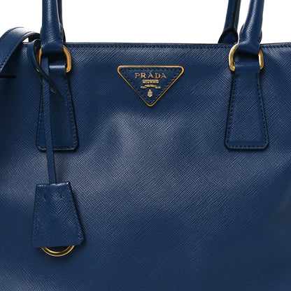 Prada Saffiano Lux Medium Tote Bluette