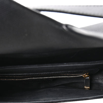 Christian Dior Grained Calfskin Saddle Bag Black