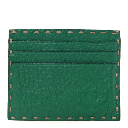 Fendi Cuoio Romano Selleria Card Holder Green