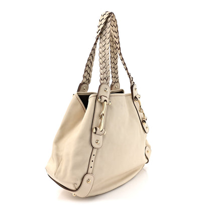 Gucci Calfskin Medium Pelham Shoulder Bag Off White