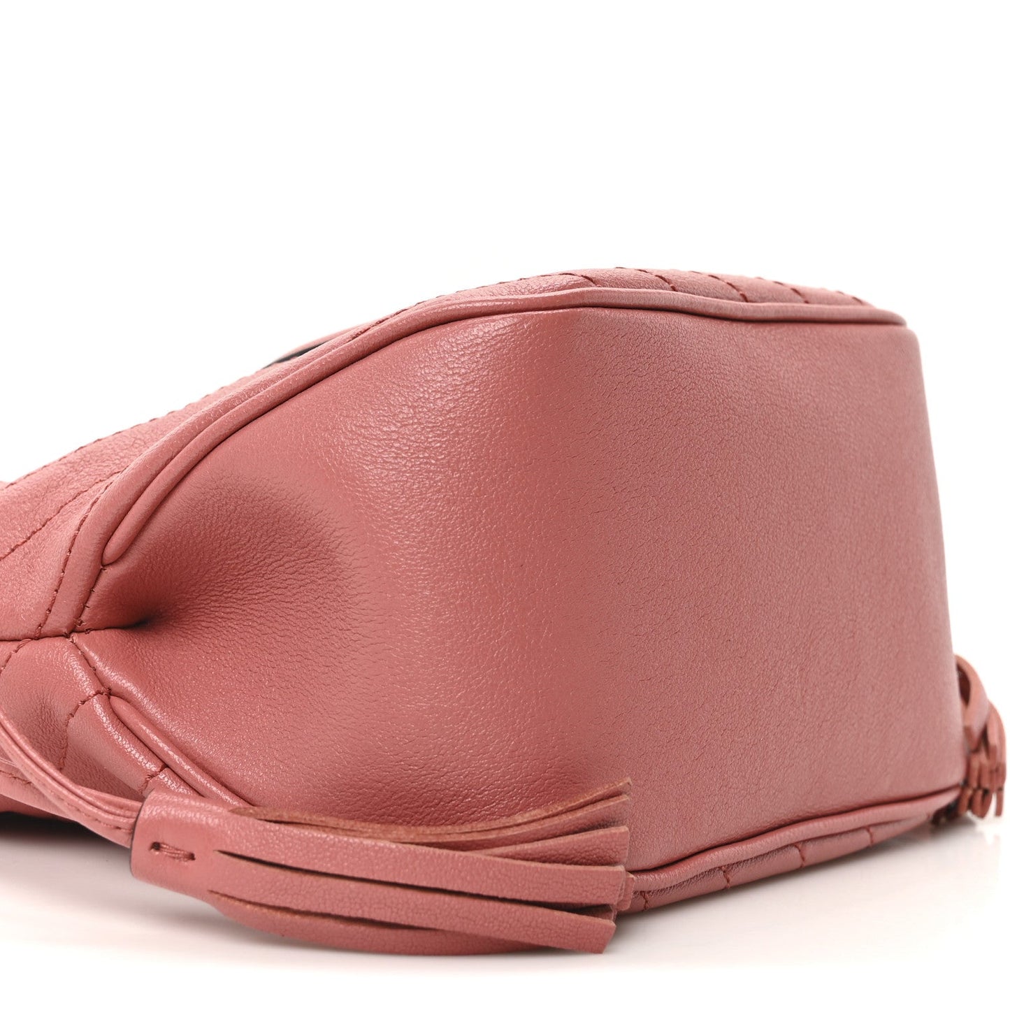 Gucci Sakai Be Green Calfskin Diagonal Stitched Mini Blondie Bucket Bag Pink
