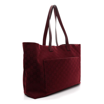 Gucci GG Supreme Monogram Large Shopping Tote Rosso Ancora