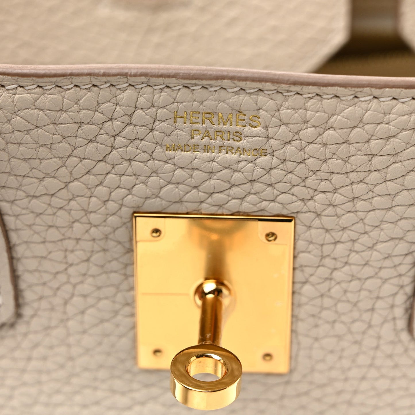 Hermes Taurillon Clemence Birkin 30 Craie