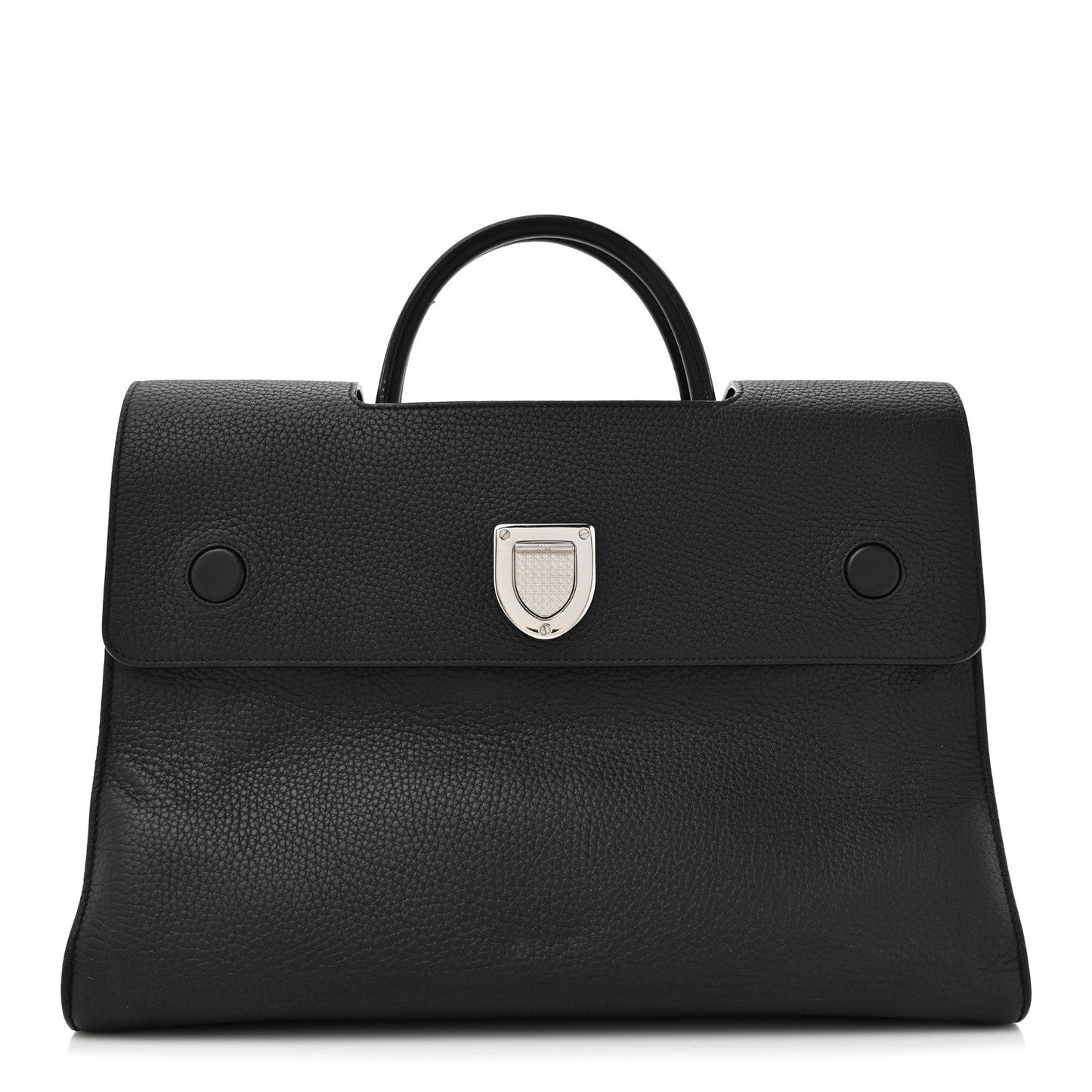 Christian Dior Grained Calfskin Large Diorever Flap Black