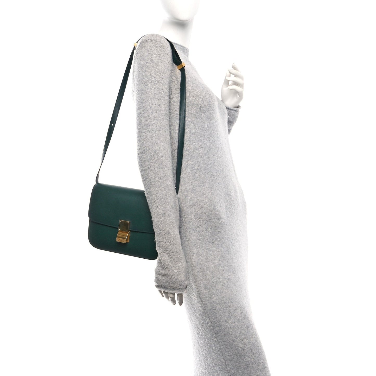 Celine Box Calfskin Classic Box Medium Flap Bag Amazone