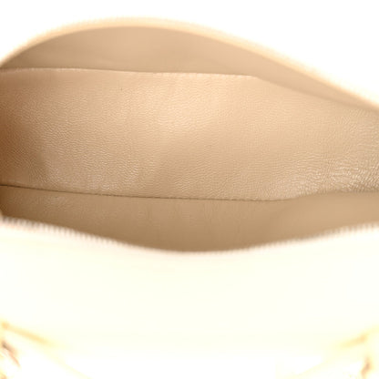 Loro Piana Grained Calfskin L19 Extra Pocket Pouch Whisper White