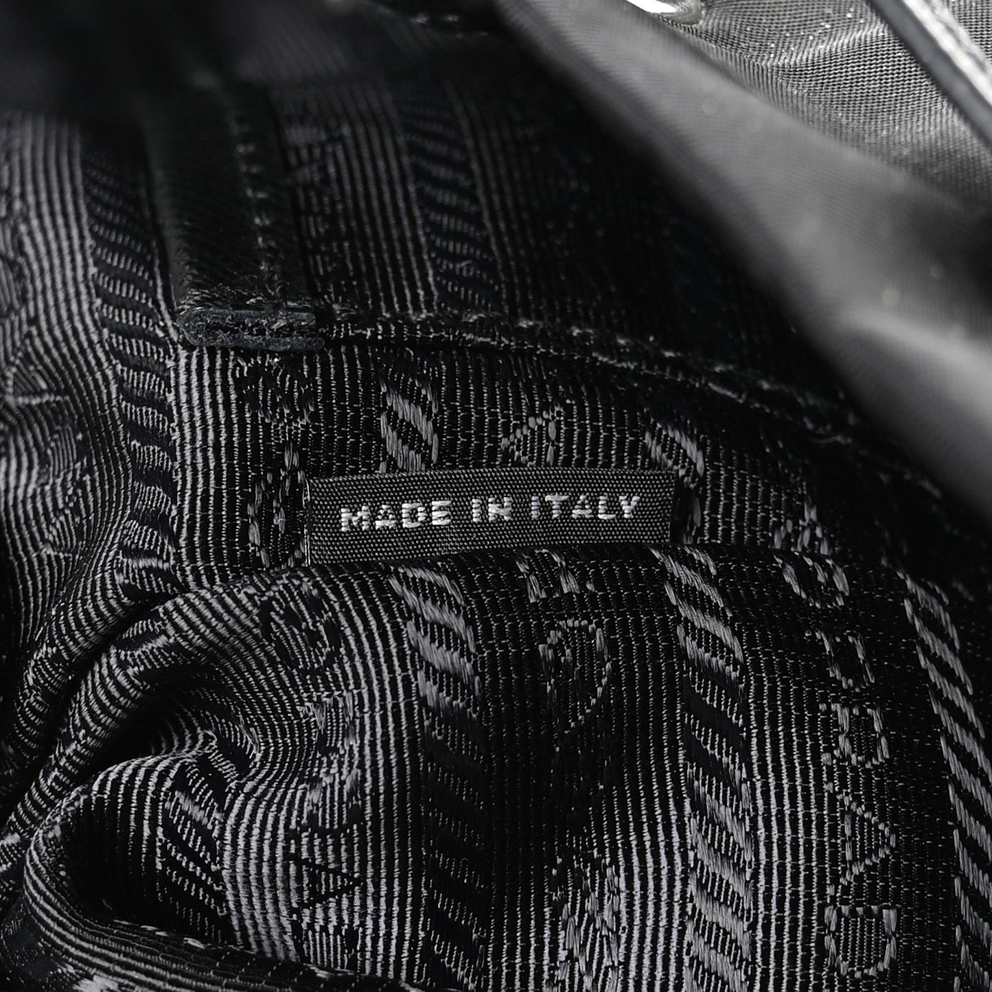 Prada Nylon Vela Saffiano Small Cinch Backpack Black