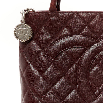 Chanel Caviar Quilted Medallion Tote Bordeaux