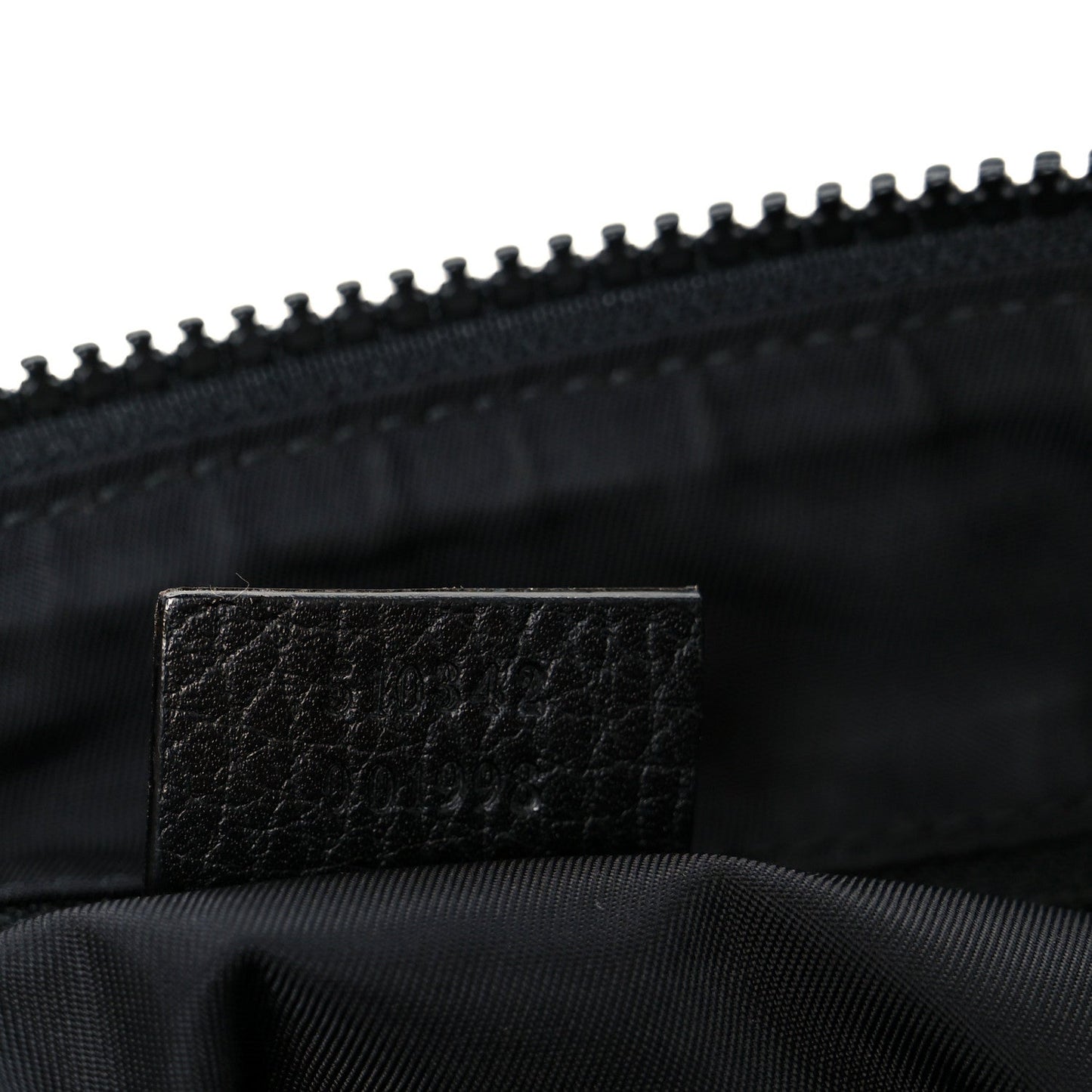 Gucci Nylon Monogram Dollar Calfskin Flat Messenger Bag Black