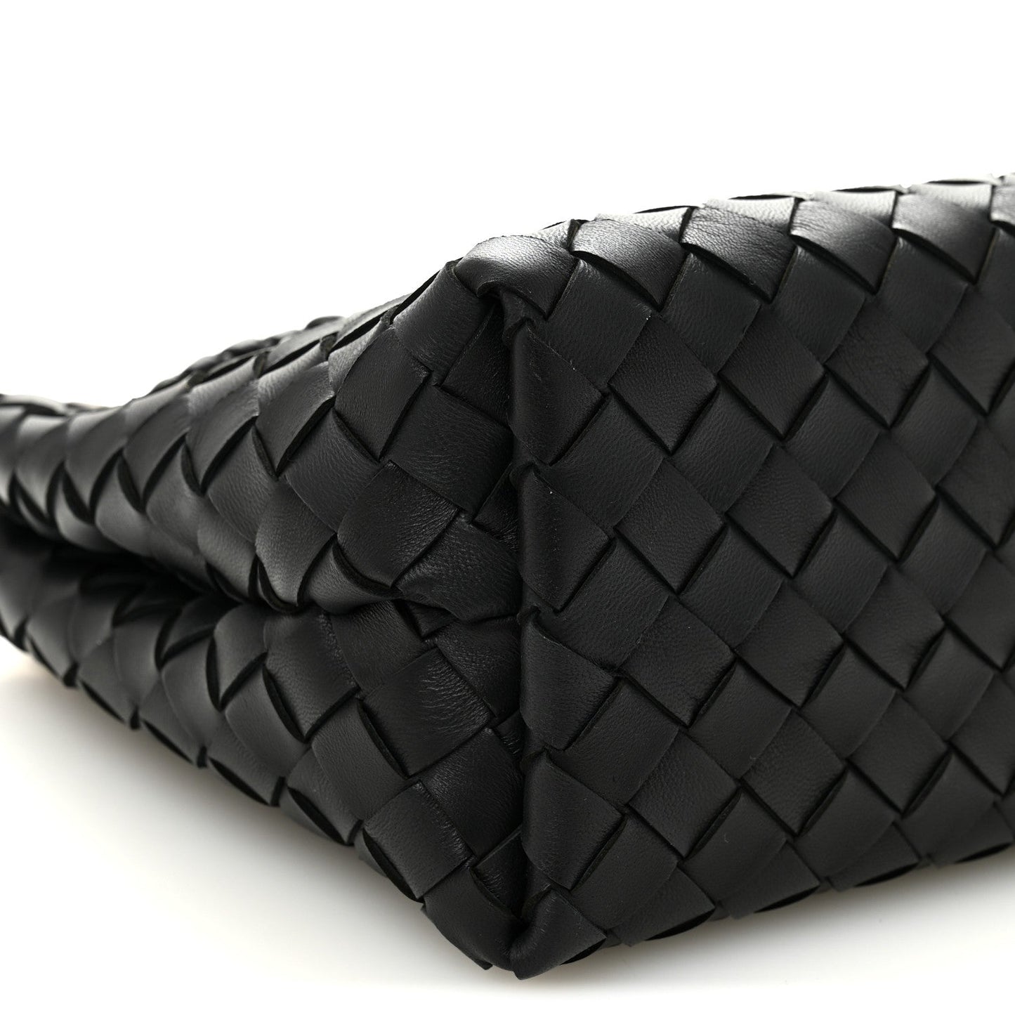 Bottega Veneta Nappa Intrecciato Small Andiamo Shoulder Bag Black