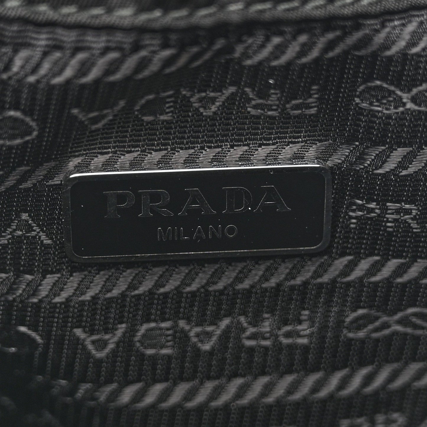 Prada Re-Nylon Vela Drawstring Wristlet Pouch Black