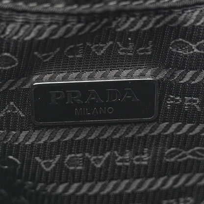 Prada Re-Nylon Vela Drawstring Wristlet Pouch Black