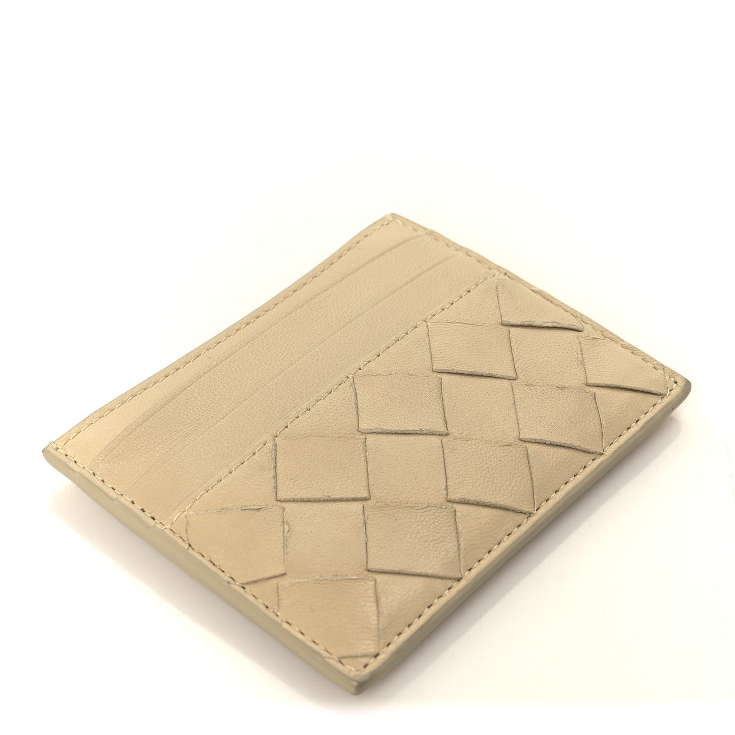 Bottega Veneta Nappa Intrecciato Card Holder Porridge