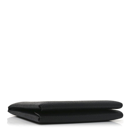 Hermes Epsom Calvi Duo Card Case Black
