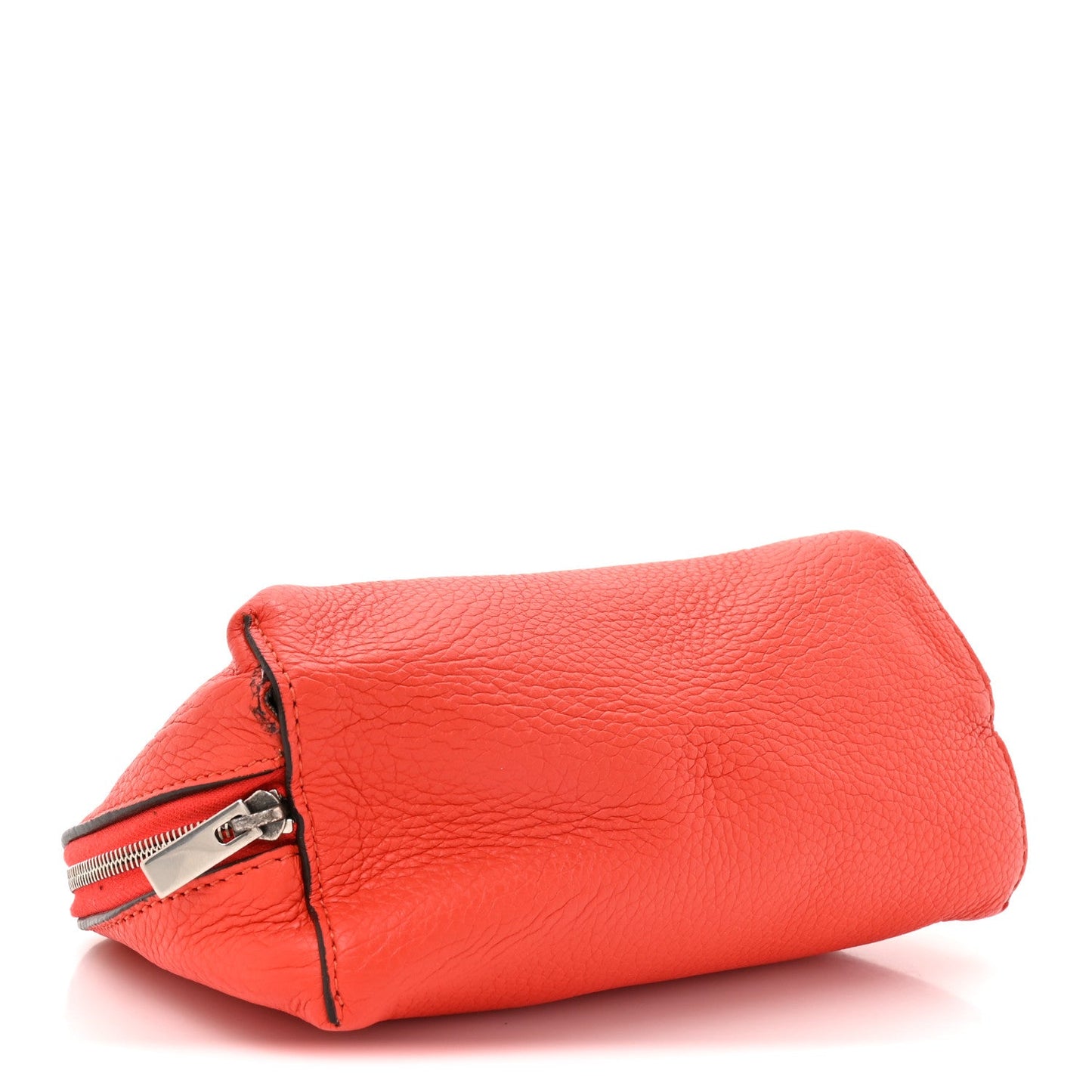 Celine Soft Grained Calfskin Cosmetic Pouch Bag Red