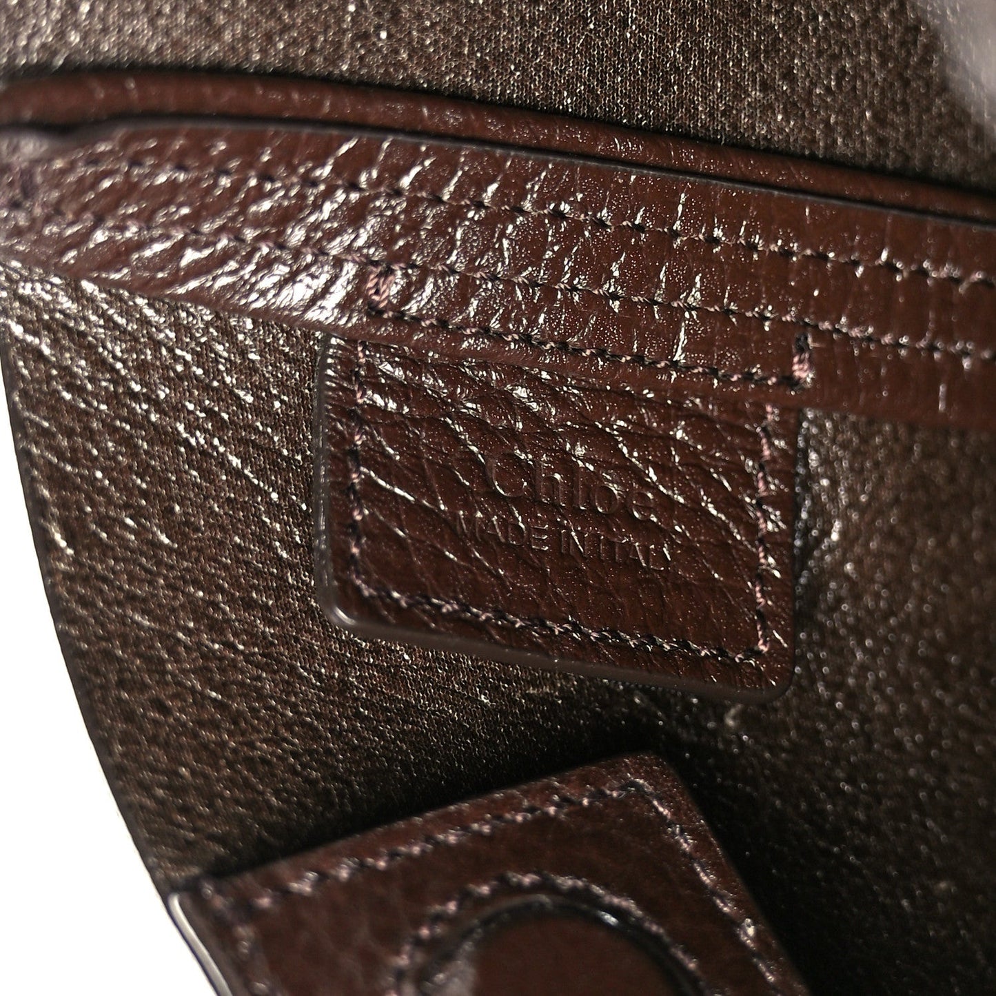 Chloe Grained Calfskin Small Spin Tote Kohl Brown