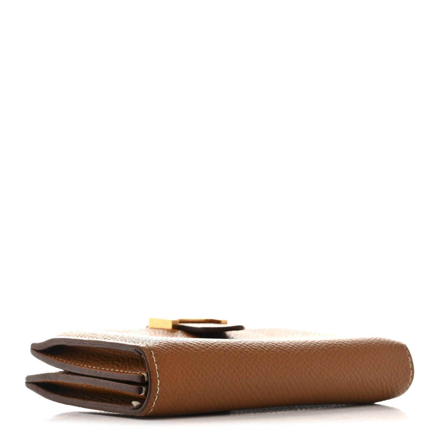 Hermes Epsom Bearn Card Holder Wallet Gold