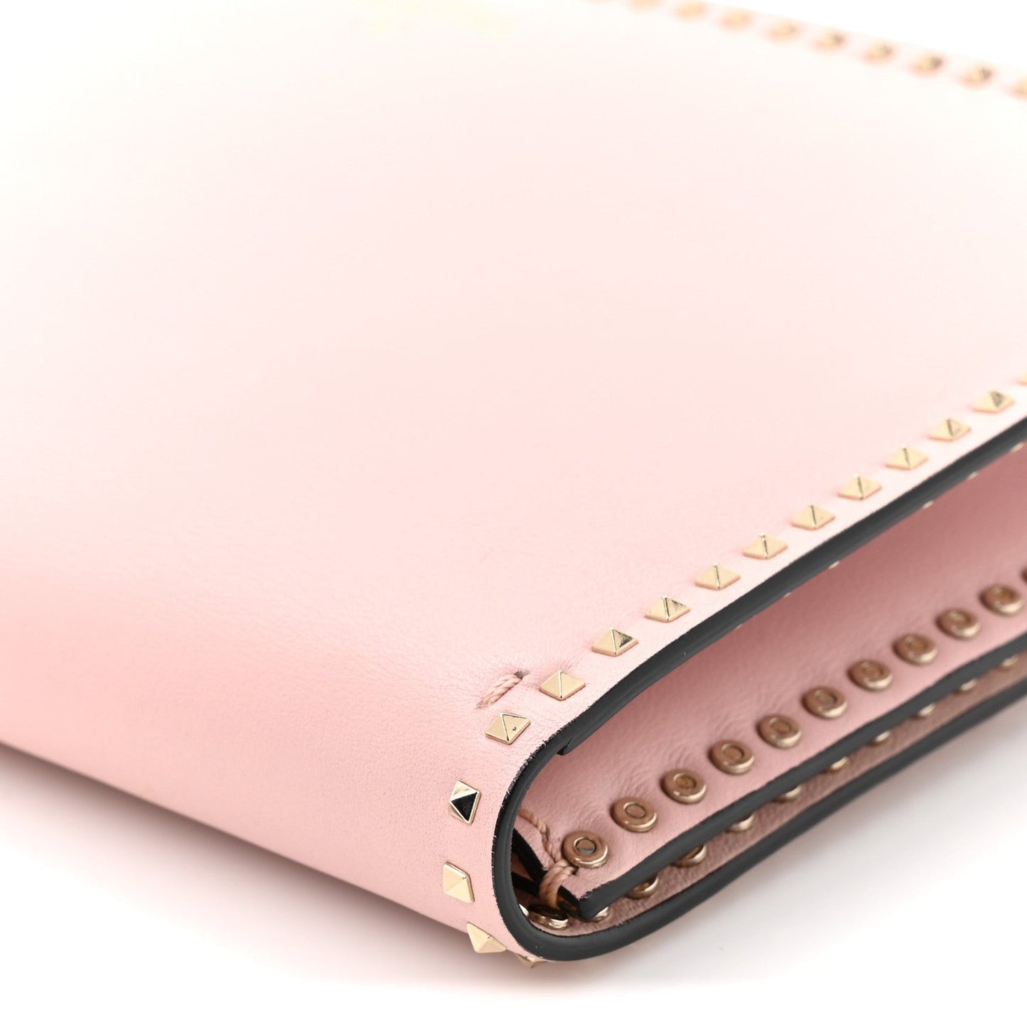 Valentino Garavani Nappa Micro Rockstud Wristlet Clutch Water Rose