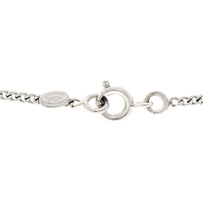 Chanel Crystal Timeless CC Necklace Silver