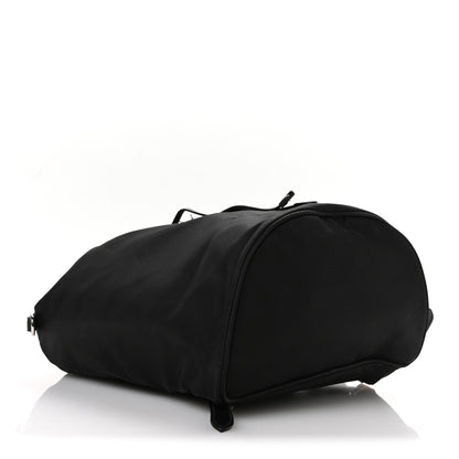 Prada Nylon Vela Saffiano Small Cinch Backpack Black