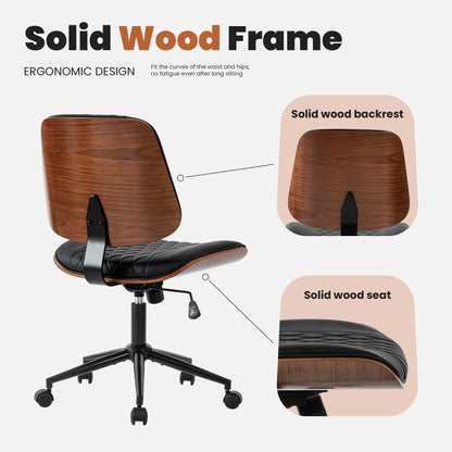 Ergonomic Armless Office Chair Adjustable Height