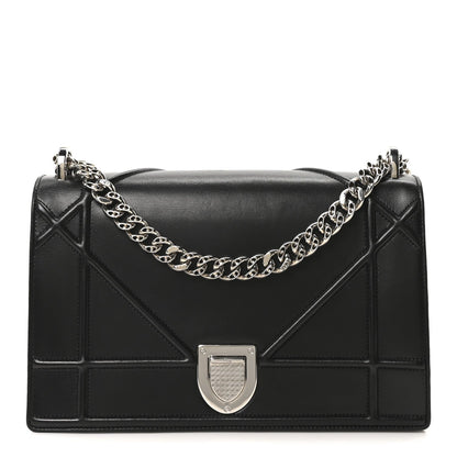 Christian Dior Lambskin Medium Diorama Flap Bag Black
