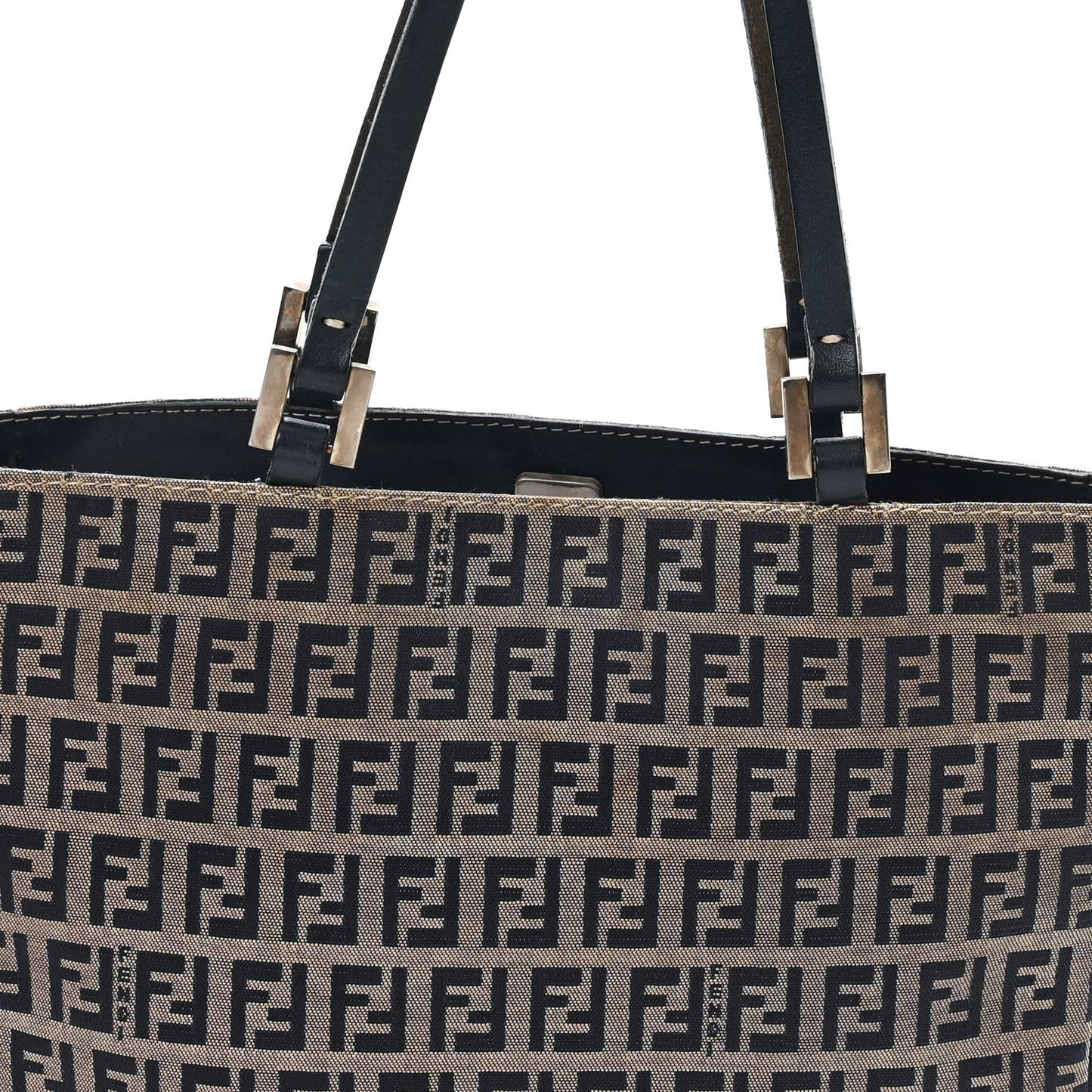 Fendi Zucchino Shopping Tote Navy