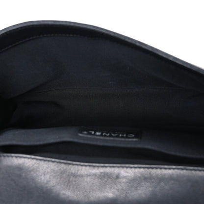 Chanel Lambskin Quilted Medium Boy Flap Black