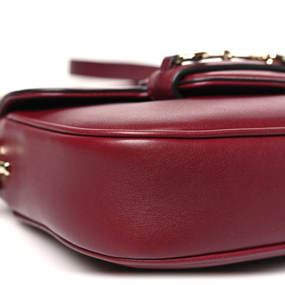 Gucci Soft Calfskin Horsebit 1955 Small Shoulder Bag Rosso Ancora