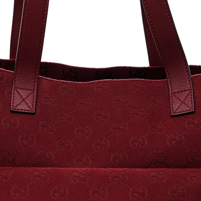Gucci GG Supreme Monogram Large Shopping Tote Rosso Ancora
