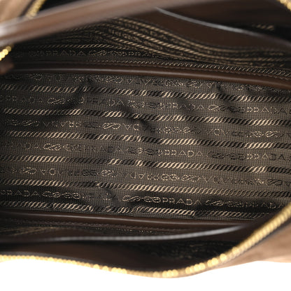 Prada Camoscio Medium Darling Shoulder Bag Cocoa Brown