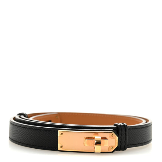 Hermes Epsom Kelly Belt Black