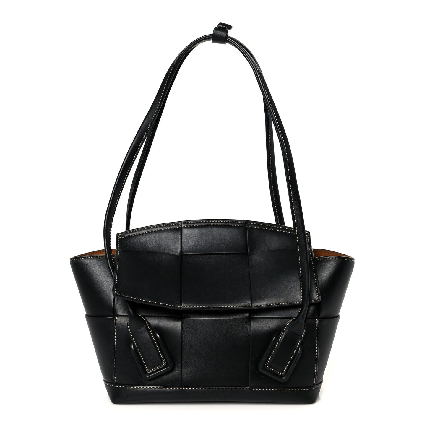 Bottega Veneta French Calfskin Maxi Intrecciato Arco 33 Black