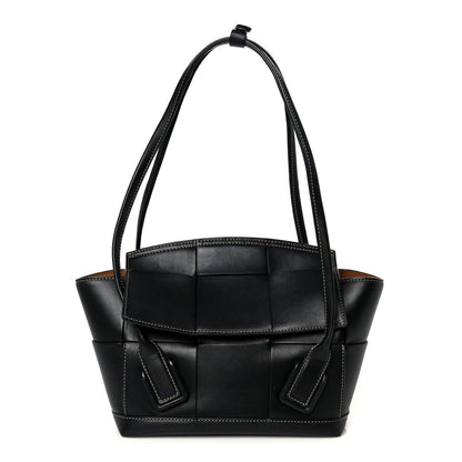 Bottega Veneta French Calfskin Maxi Intrecciato Arco 33 Black