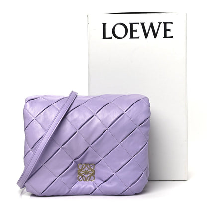 Loewe Lambskin Pleated Goya Puffer Bag Light Mauve