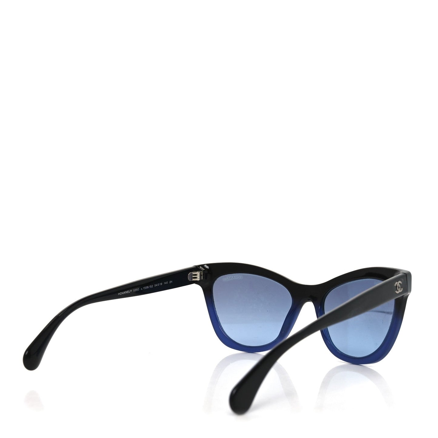 Chanel Acetate CC Cat Eye Summer Sunglasses 5350 Black Blue