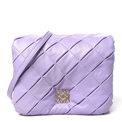 Loewe Lambskin Pleated Goya Puffer Bag Light Mauve