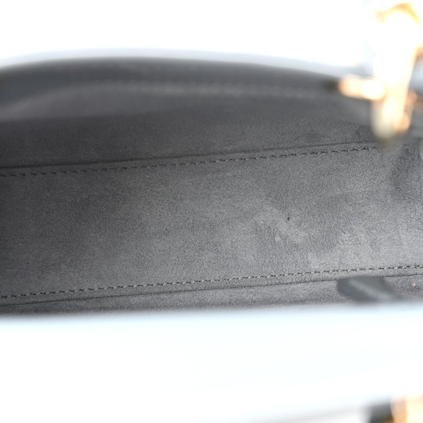 Christian Dior Patent Cannage Mini Lady Dior Grey Stone