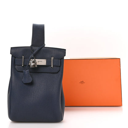 Hermes Togo Hac A Dos PM Backpack Bleu Nuit