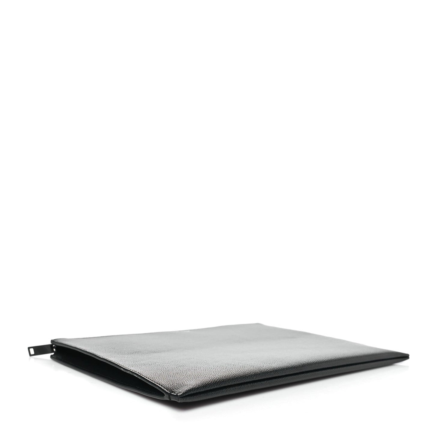 Saint Laurent Grain De Poudre Zipped Tablet Holder Black