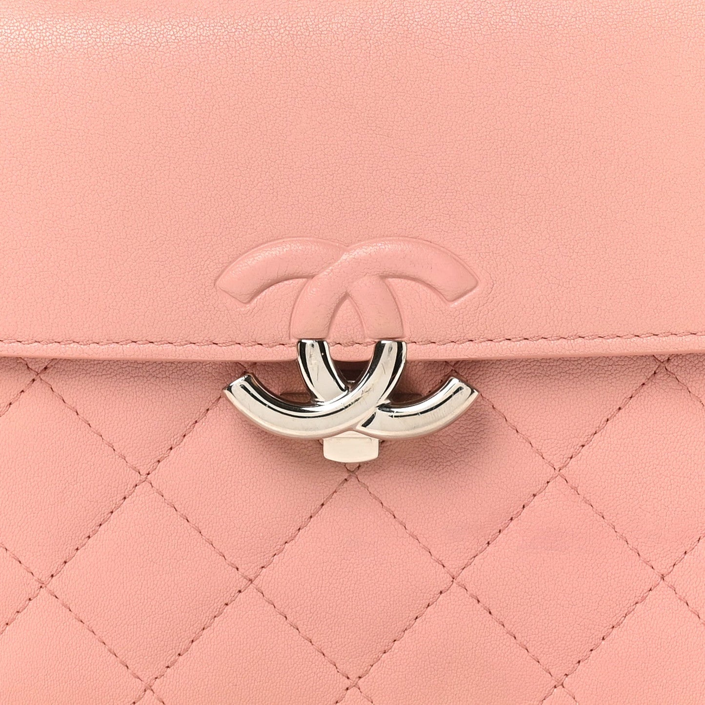 Chanel Goatskin Quilted Small CC Box Flap Pink