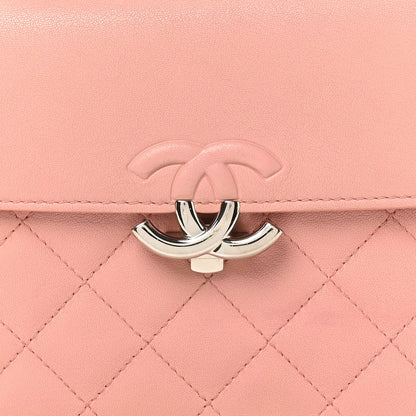 Chanel Goatskin Quilted Small CC Box Flap Pink