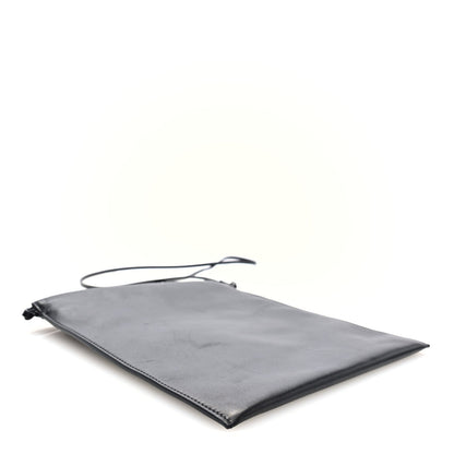 The Row Vegetable Calfskin Medicine Pouch Black