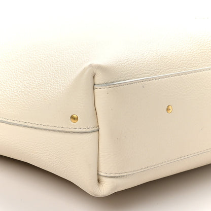 Chloe Grained Calfskin Small Marcie Hobo Bag Sweet Beige