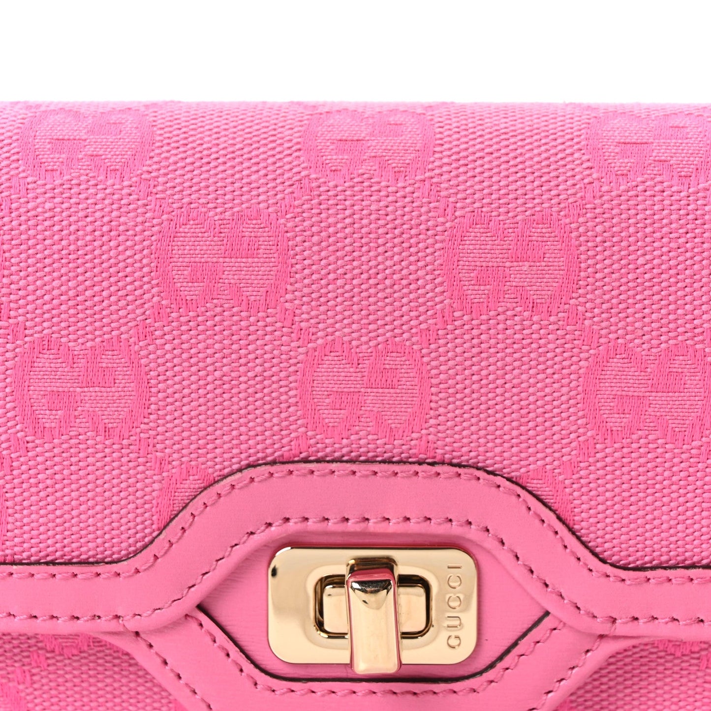 Gucci GG Monogram Scratch Lux Calfskin Mini Luce Shoulder Bag Blossom Rose Dark Blossom