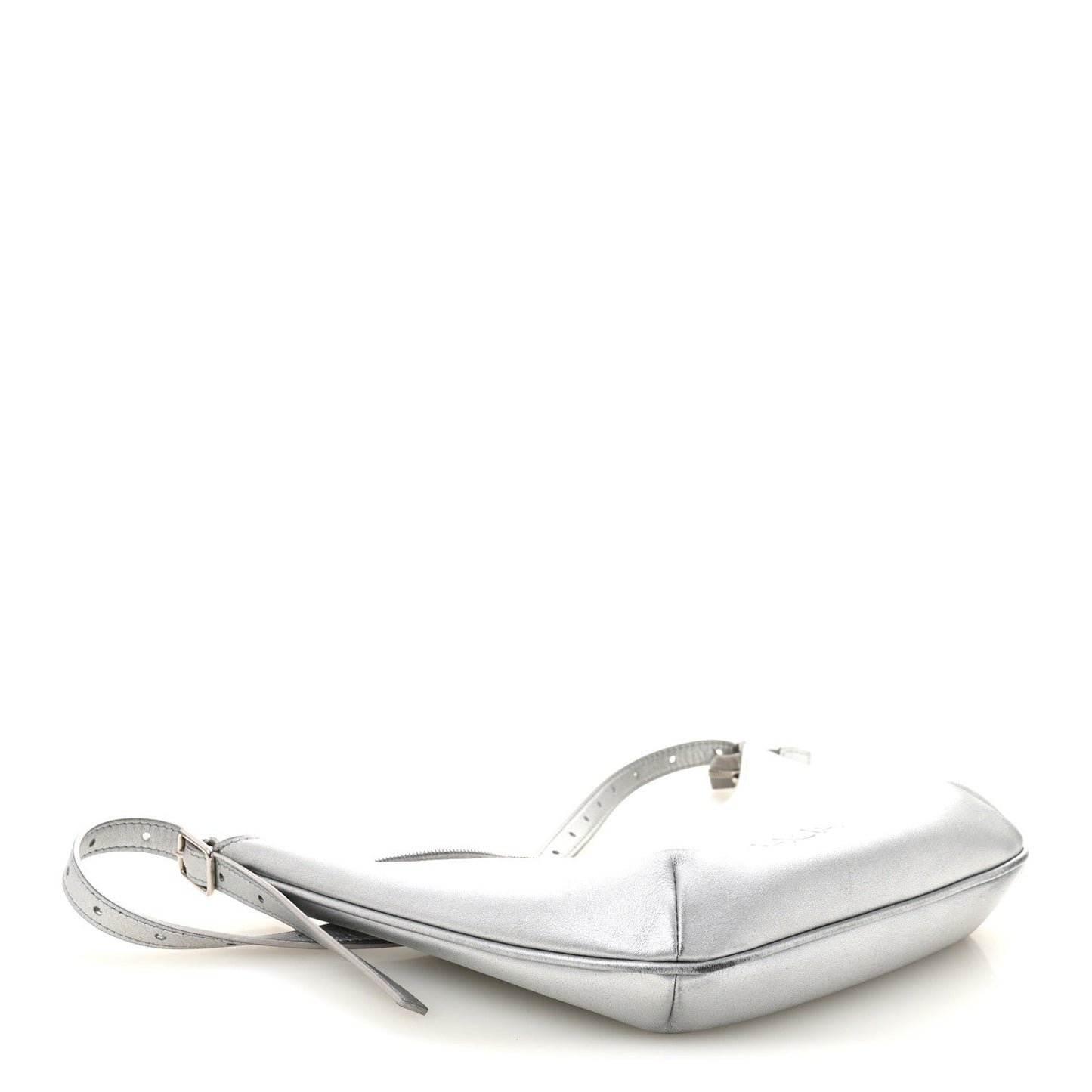 Balenciaga Metallic Calfskin Mary Kate Shoulder Bag Silver