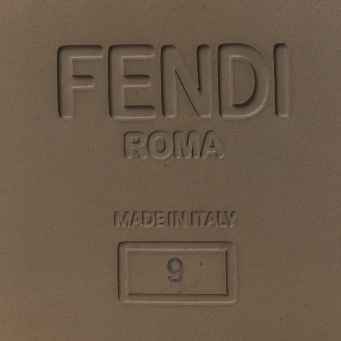 Fendi Suede Shearling FF Embossed Mens Sabot Mules 39 Brown