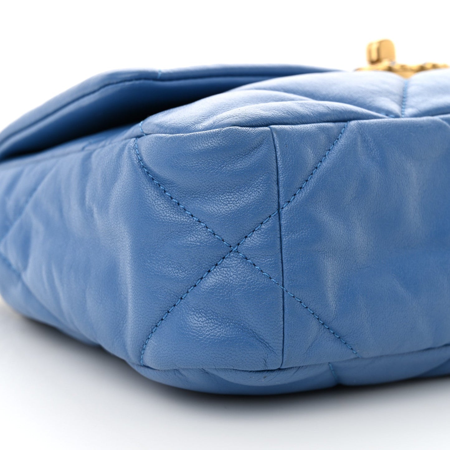 Chanel Lambskin Quilted Medium Chanel 19 Flap Blue