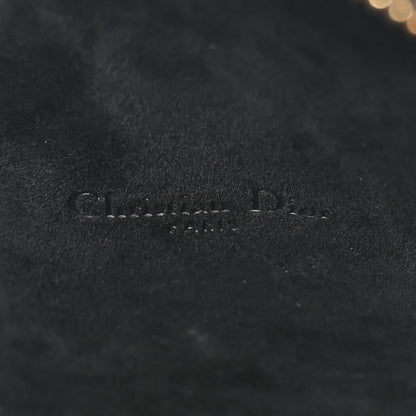 Christian Dior Grained Calfskin Caro Double Pouch Black